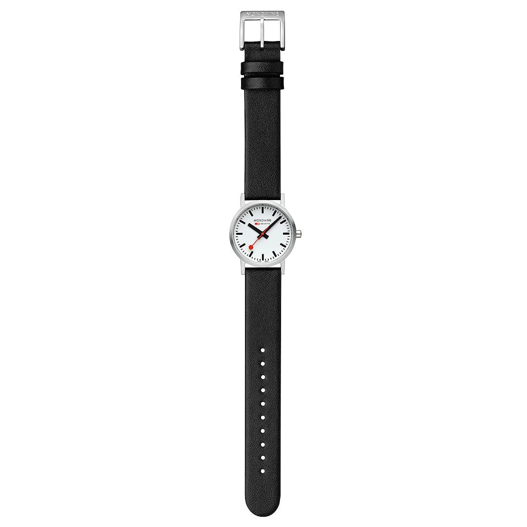 Classic, Brushed Steel, 30 mm, Black Vegan Watch - Image 6