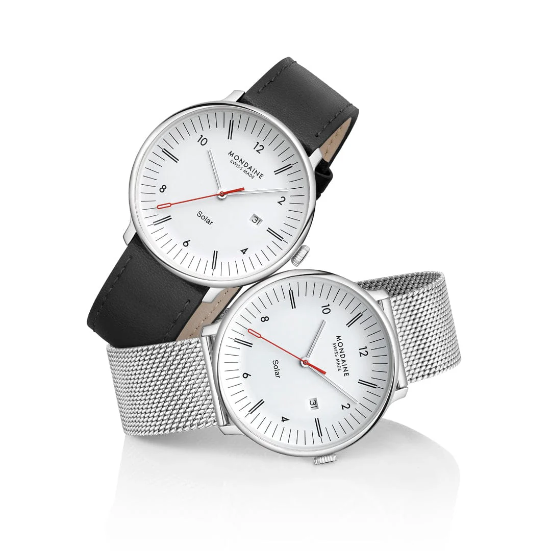 Doppio Solar, Polished Steel, 41 mm, Stainless Steel Mesh - Image 8